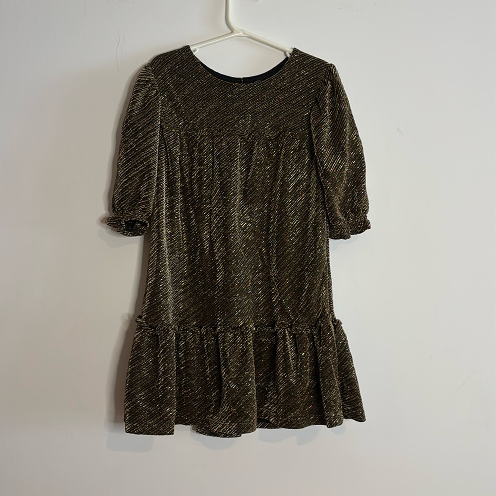 Wonder nation gold and black striped dress size 6–6 X